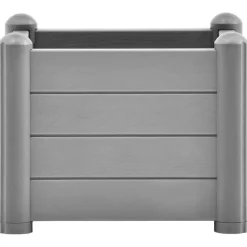 vidaXL Plantenbak verhoogd 43x43x35 cm PP wit