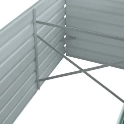 vidaXL Plantenbak verhoogd 240x80x77 cm gegalvaniseerd staal groen
