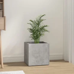 vidaXL Plantenbak 40x40x40 cm bewerkt hout betongrijs