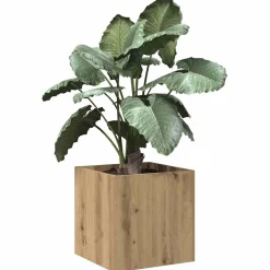vidaXL Plantenbak 40x40x40 cm bewerkt hout artisanaal eikenkleur
