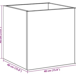 vidaXL Plantenbak 40x40x40 cm bewerkt hout artisanaal eikenkleur