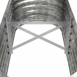 vidaXL Plantenbak 114x40x36 cm gegalvaniseerd staal zilverkleurig