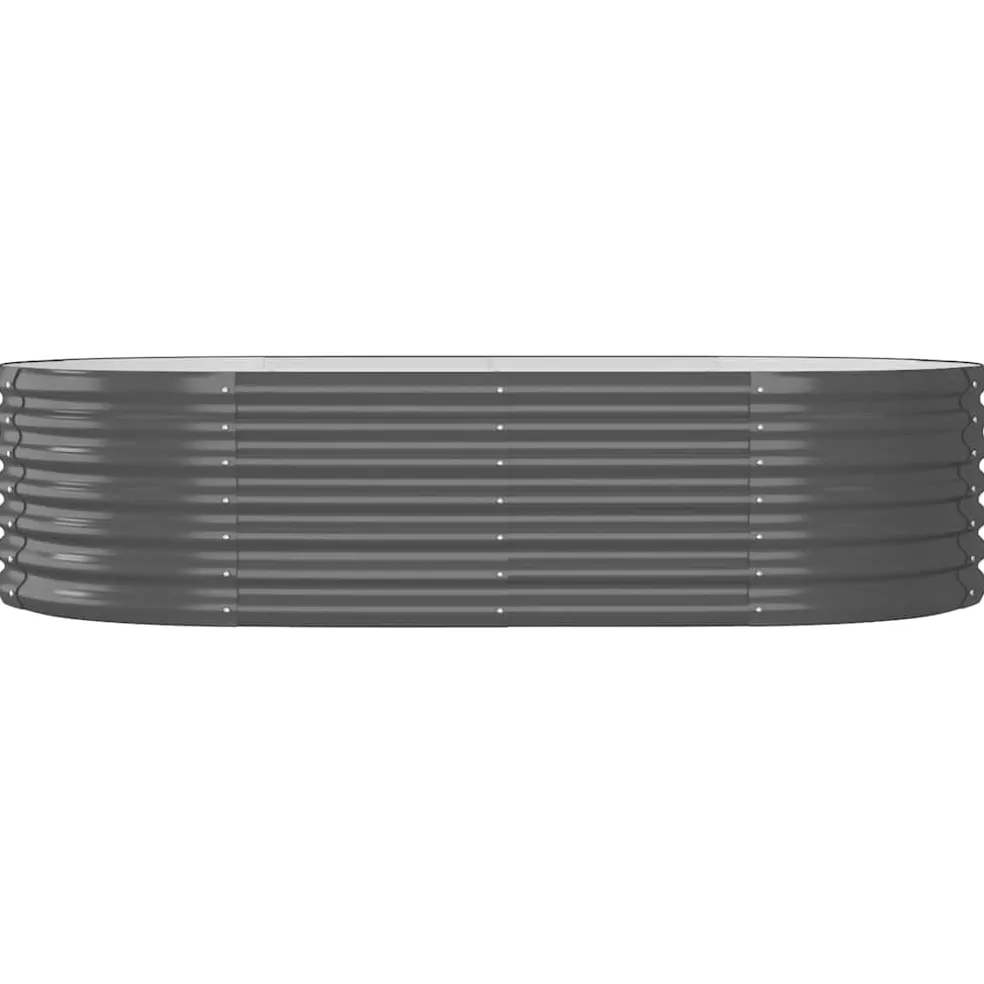 vidaXL Plantenbak 152x80x36 cm gegalvaniseerd staal antracietkleurig