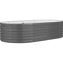 vidaXL Plantenbak 152x80x36 cm gegalvaniseerd staal antracietkleurig
