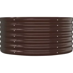 vidaXL Plantenbak 152x80x36 cm gegalvaniseerd staal bruin