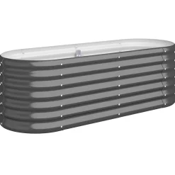 vidaXL Plantenbak 114x40x36 cm gegalvaniseerd staal antracietkleurig