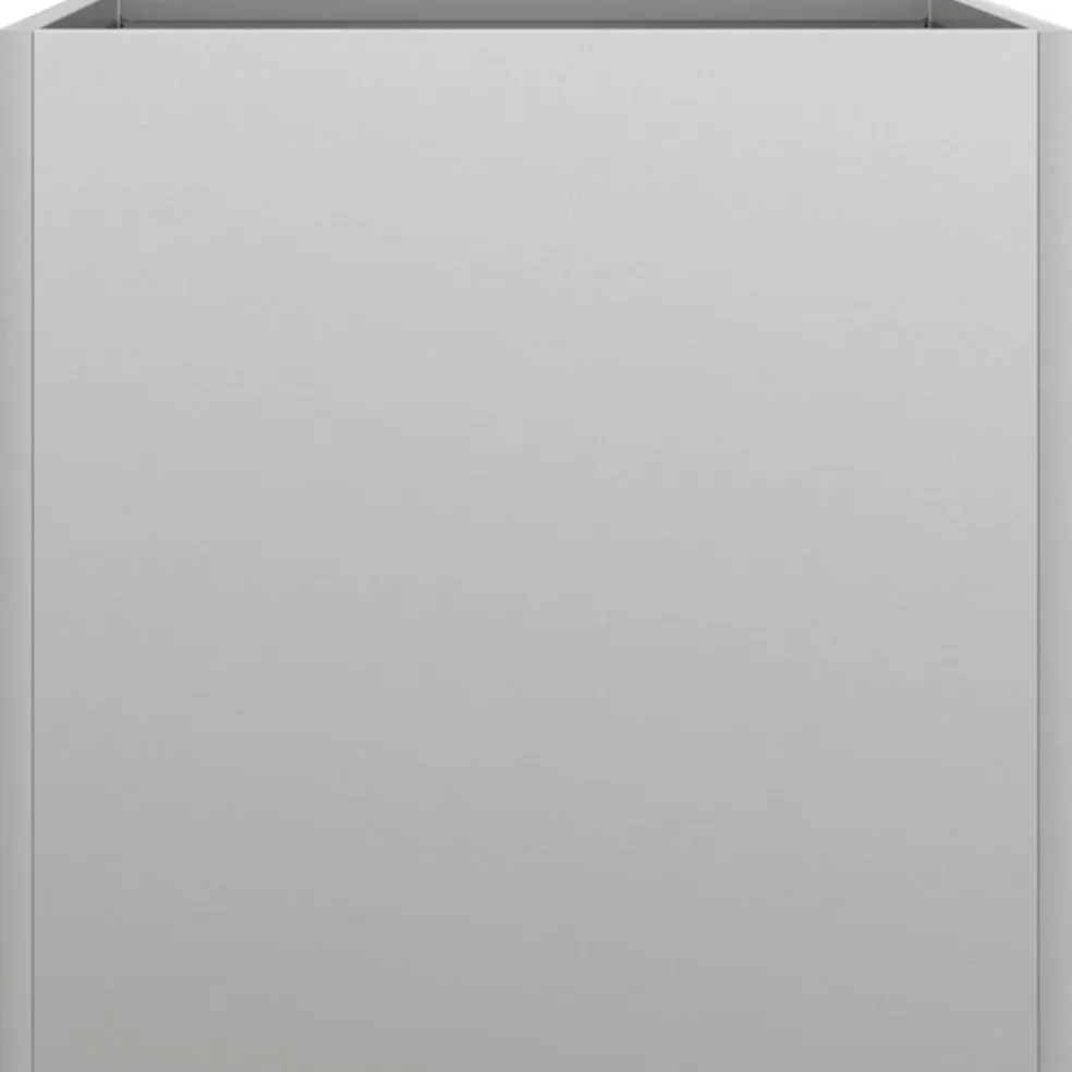 vidaXL Plantenbak 32x30x29 cm gegalvaniseerd staal zilverkleurig
