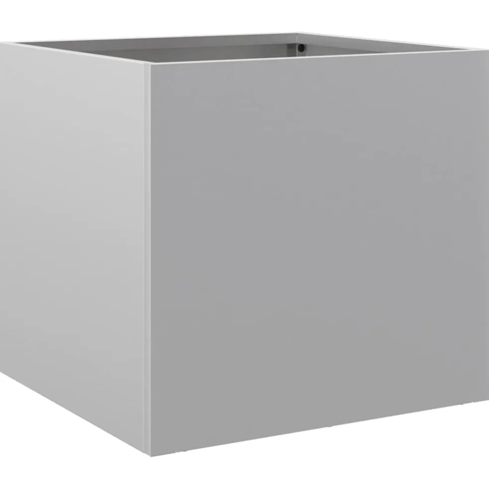 vidaXL Plantenbak 32x30x29 cm gegalvaniseerd staal zilverkleurig