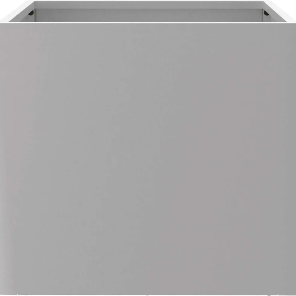 vidaXL Plantenbak 32x30x29 cm gegalvaniseerd staal zilverkleurig
