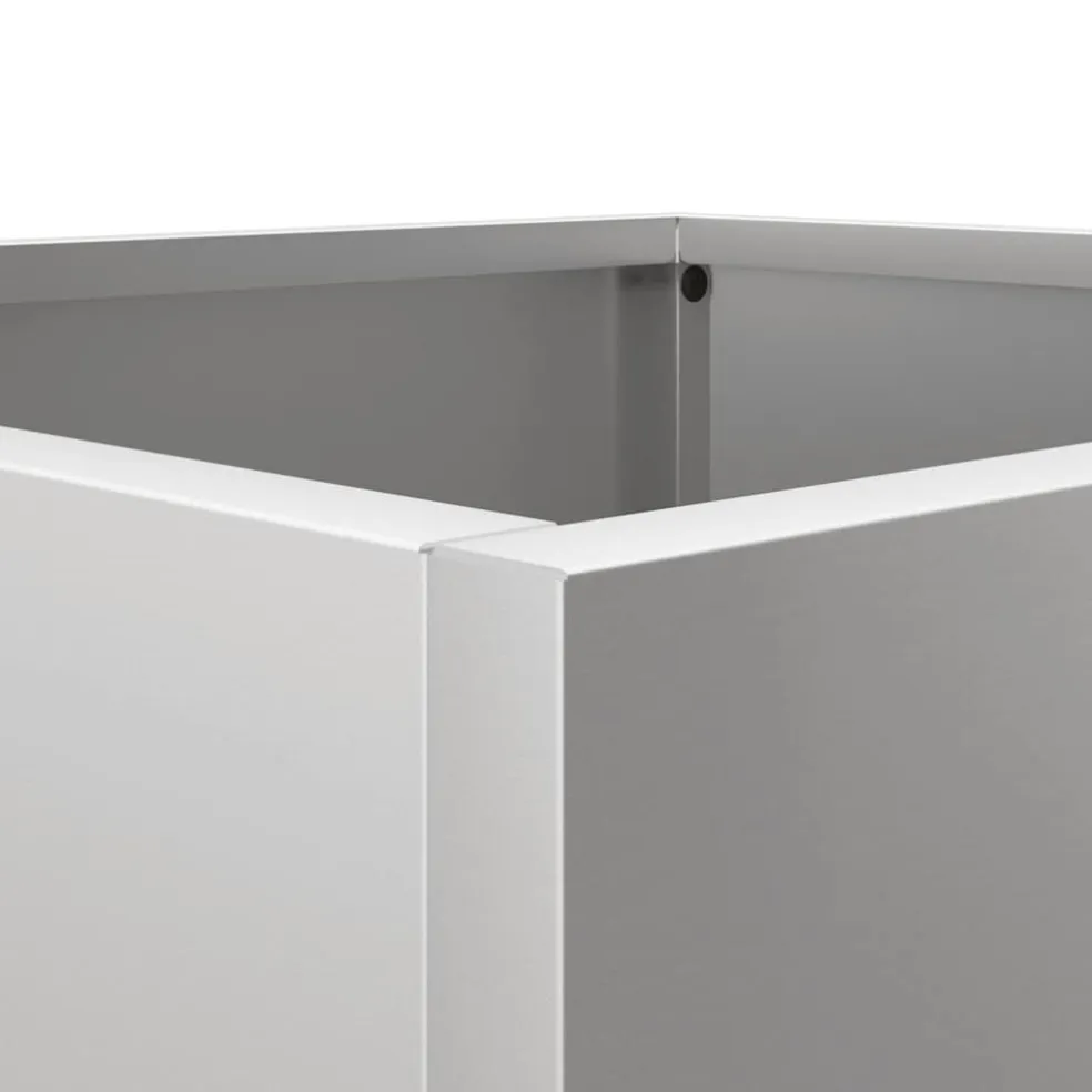 vidaXL Plantenbak 32x30x29 cm gegalvaniseerd staal zilverkleurig