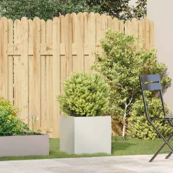vidaXL Plantenbak 40x40x40 cm koudgewalst staal wit