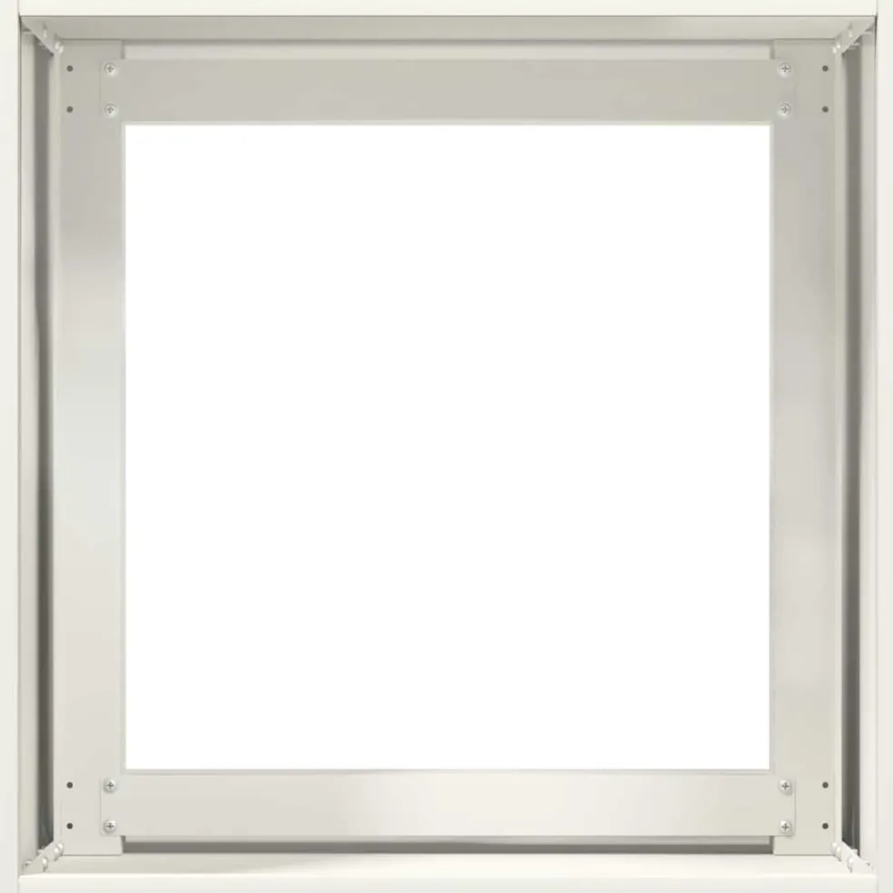 vidaXL Plantenbak 40x40x40 cm koudgewalst staal wit
