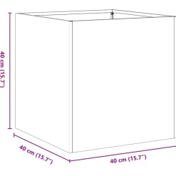 vidaXL Plantenbak 40x40x40 cm koudgewalst staal antracietkleurig