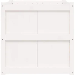 vidaXL Plantenbak 70x70x70 cm massief grenenhout wit