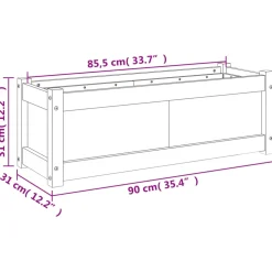 vidaXL Plantenbak 90x31x31 cm massief grenenhout