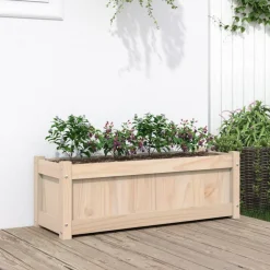 vidaXL Plantenbak 90x31x31 cm massief grenenhout