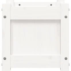 vidaXL Plantenbak 31x31x31 cm massief grenenhout wit