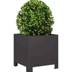 vidaXL Plantenbak 30x30x30 cm staal zwart