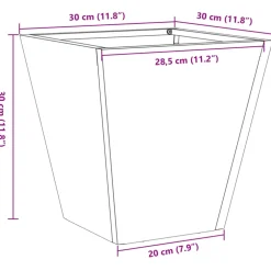 vidaXL Plantenbak 30x30x30 cm staal zwart