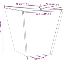 vidaXL Plantenbak 30x30x30 cm weervast staal