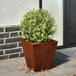 vidaXL Plantenbak 30x30x30 cm weervast staal