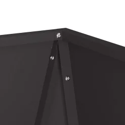 vidaXL Plantenbak Zwart 30 x 30 x 75 cm Staal