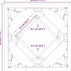 vidaXL Plantenbak Zwart 30 x 30 x 75 cm Staal