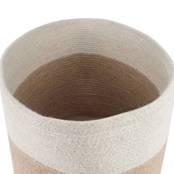 vidaXL Plantenpot Set 2 st Natuurlijk en Wit Ø 28 x 28 cm