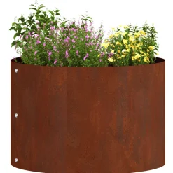 vidaXL Plantenring Roestig 30 x 30 x 20 cm weervast staal