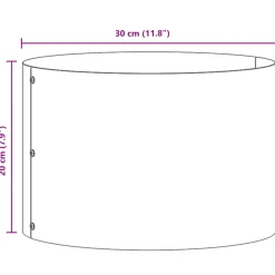 vidaXL Plantenring Roestig 30 x 30 x 20 cm weervast staal