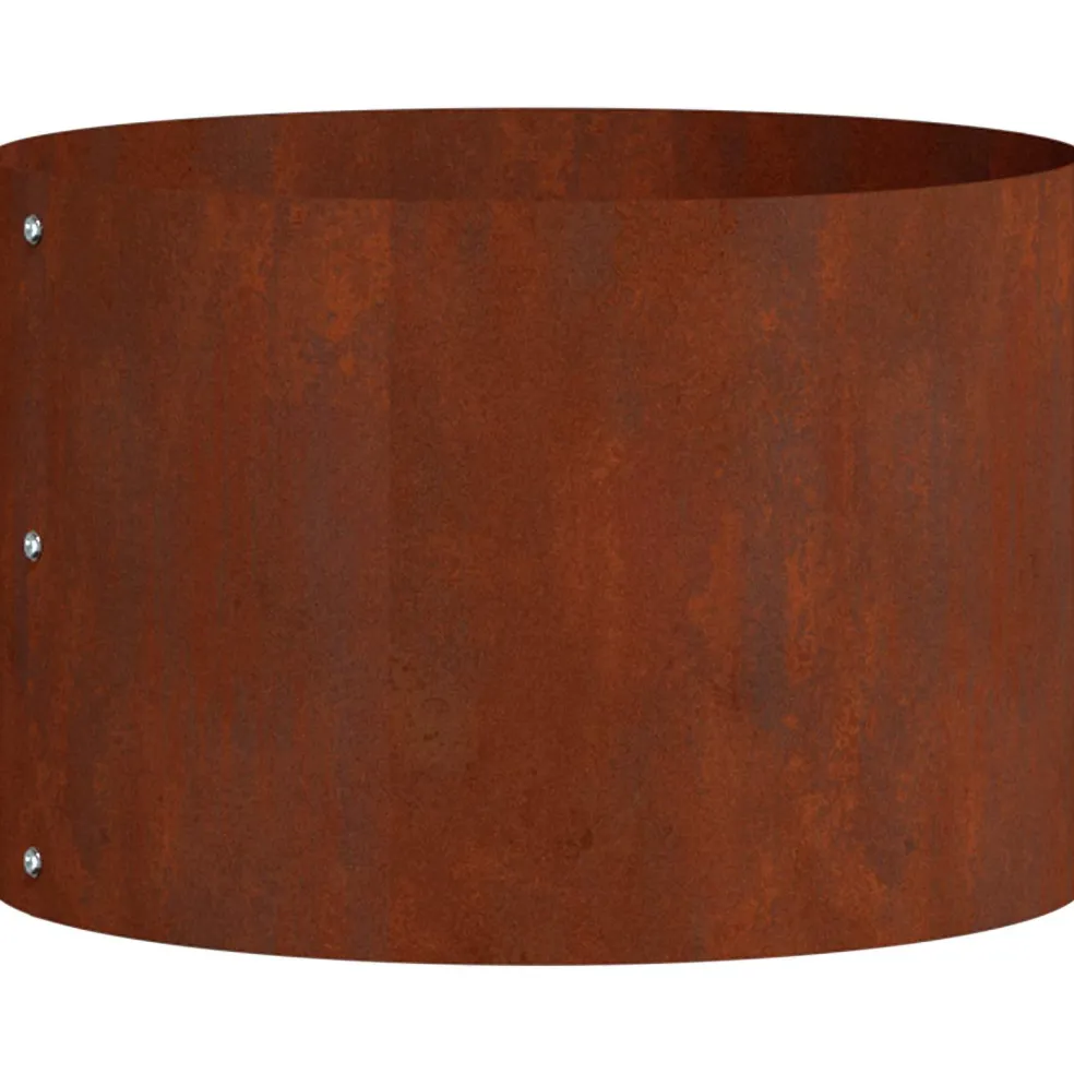 vidaXL Plantenring Roestig 30 x 30 x 20 cm weervast staal