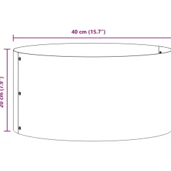 vidaXL Plantenring 5 st Zilver 40 x 40 x 20 cm Roestvrij staal