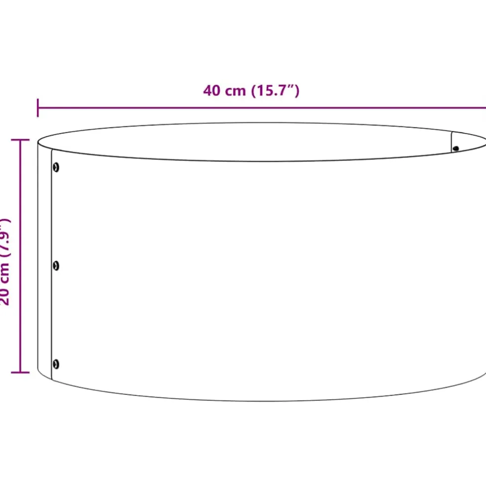 vidaXL Plantenring 5 st Zilver 40 x 40 x 20 cm Roestvrij staal