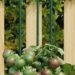 vidaXL Plantenstaken 30 st 60 cm staal groen
