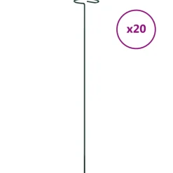 vidaXL Plantenstaken 20 st 40 cm staal donkergroen