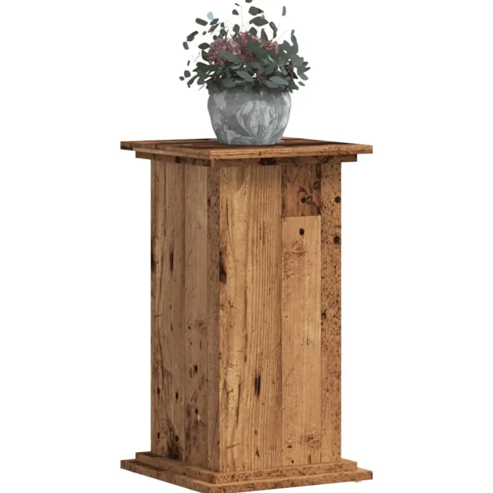 vidaXL Plantenstandaard Oud hout 33 x 33 x 60 cm Bewerkt hout