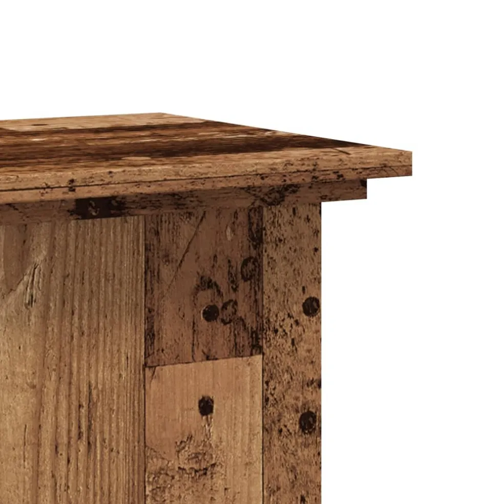 vidaXL Plantenstandaard Oud hout 33 x 33 x 60 cm Bewerkt hout