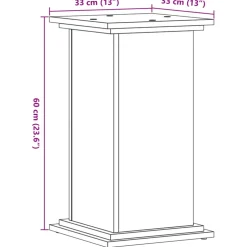 vidaXL Plantenstandaard Oud hout 33 x 33 x 60 cm Bewerkt hout