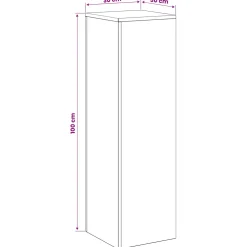 vidaXL Plantenstandaard 2 pcs Roestkleurig 30 x 30 x 100 cm
