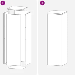 vidaXL Plantenstandaard 2 pcs Roestkleurig 30 x 30 x 100 cm