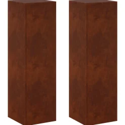vidaXL Plantenstandaard 2 pcs Roestkleurig 30 x 30 x 100 cm