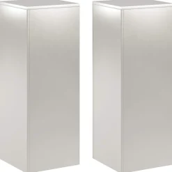 vidaXL Plantenstandaard 2 pcs zilver 30 x 30 x 80 cm Staal