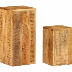 vidaXL Plantenstandaards 2 st massief mangohout