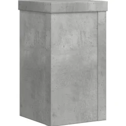vidaXL Plantenstandaard 2 st Betongrijs 10 x 10 x 18 cm Bewerkt hout