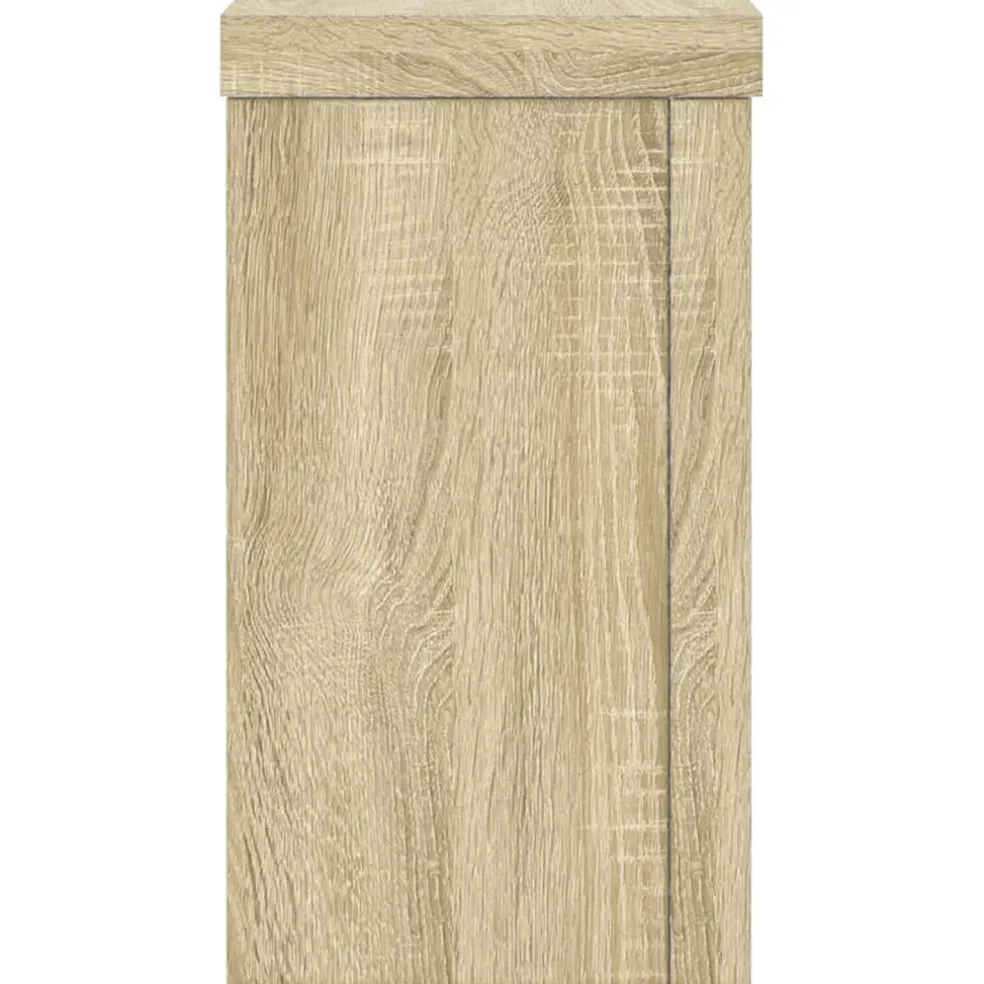 vidaXL Plantenstandaard 2 st Sonoma Eiken 10 x 10 x 18 cm Bewerkt hout