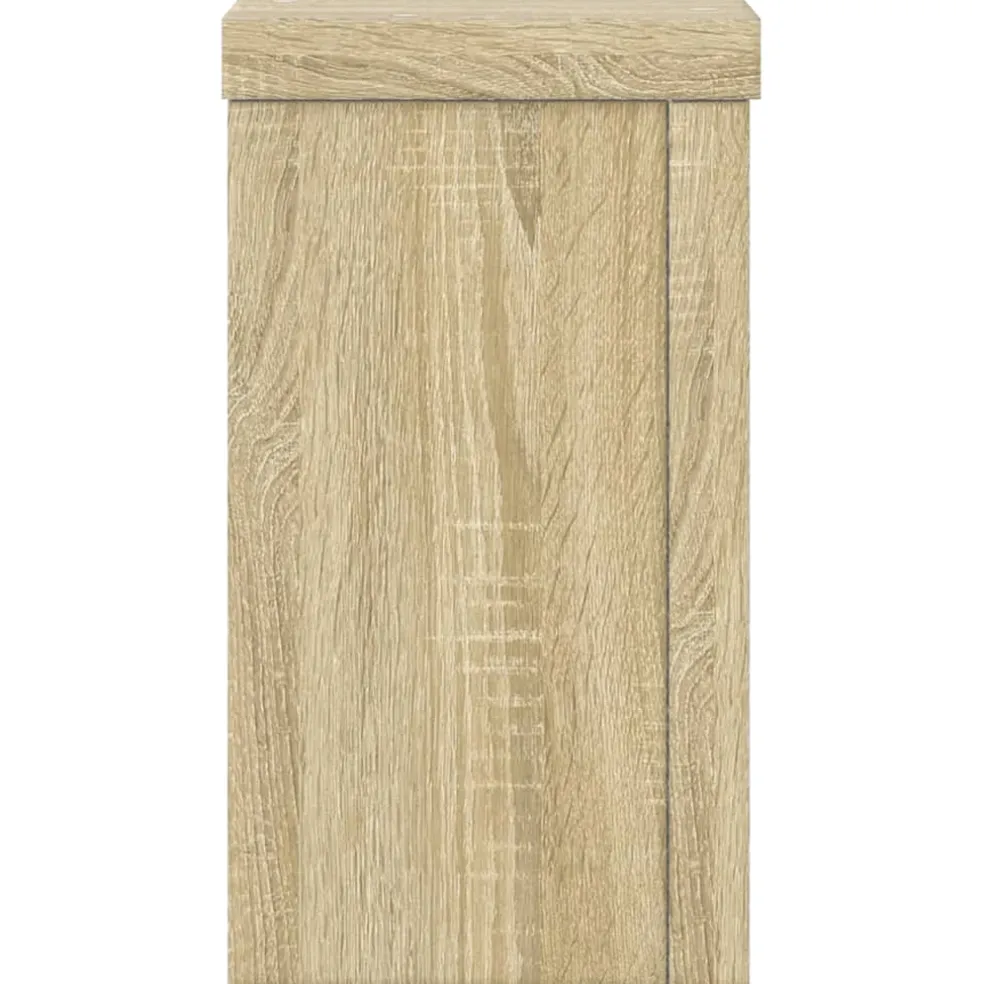 vidaXL Plantenstandaard 2 st Sonoma Eiken 10 x 10 x 18 cm Bewerkt hout