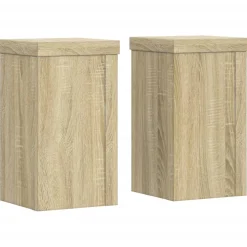vidaXL Plantenstandaard 2 st Sonoma Eiken 10 x 10 x 18 cm Bewerkt hout