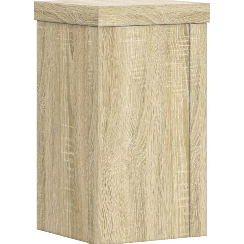 vidaXL Plantenstandaard 2 st Sonoma Eiken 10 x 10 x 18 cm Bewerkt hout