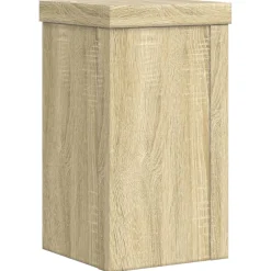 vidaXL Plantenstandaard 2 st Sonoma Eiken 10 x 10 x 18 cm Bewerkt hout