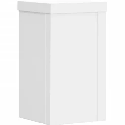 vidaXL Plantenstandaard 2 st Wit 10 x 10 x 18 cm Bewerkt hout